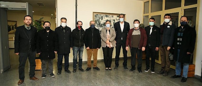 Aydın Gazeteciler Cemiyeti Başkan Çerçioğlu’nu Ziyaret Etti